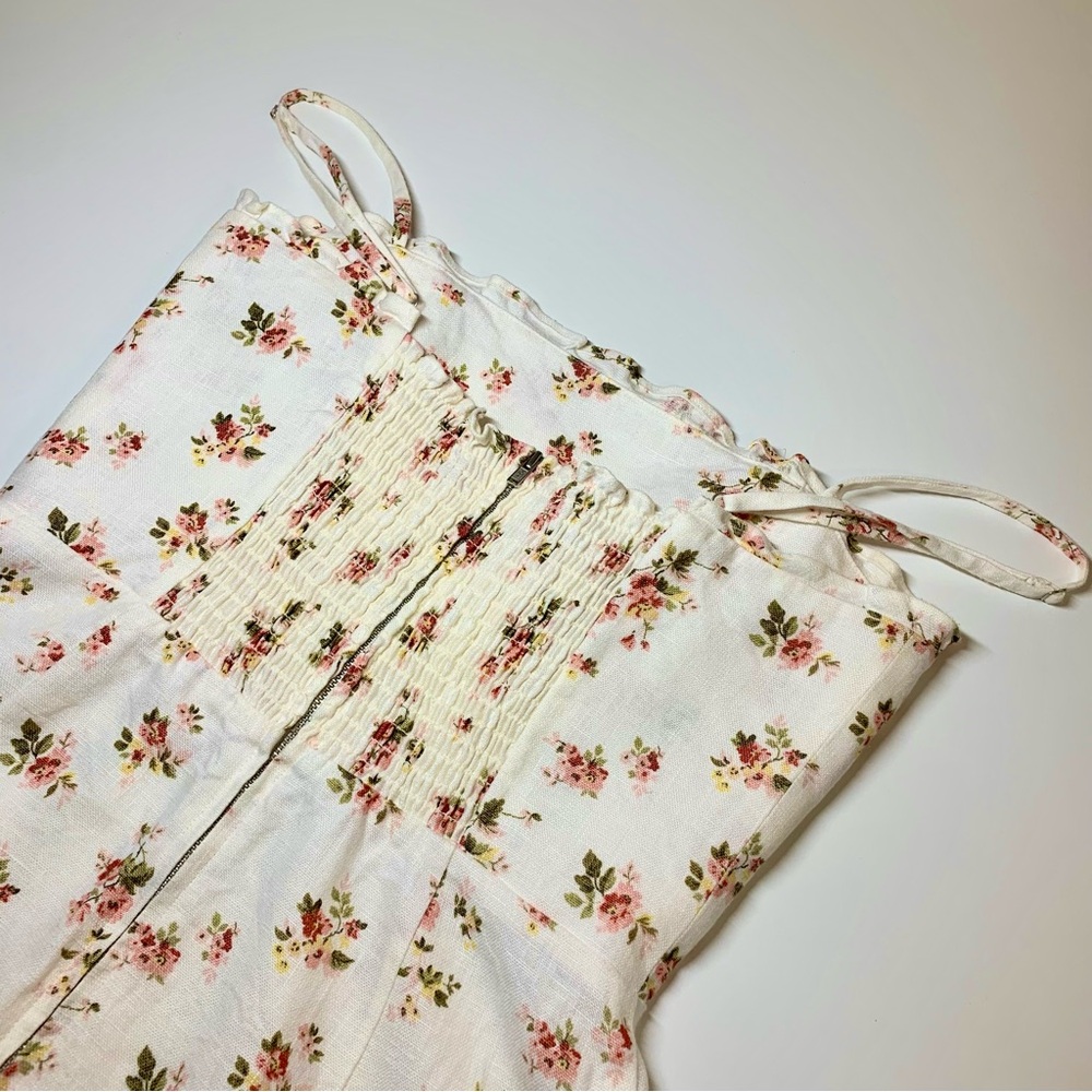 Reformation | Ava Ruffle Linen Mini Dress - Picture 5 of 15